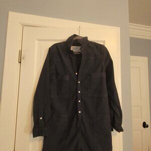 Frank & Eileen Ireland Playsuit Romper Navy Blue Italian Linen Size L